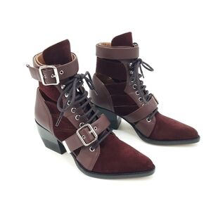 Chloe | Rylee Suede Ankle Boots in Deep Purple